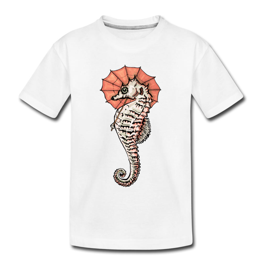 Teenager Premium T-Shirt - "Seepferdchen Mandarin" - Hinter dem Mond