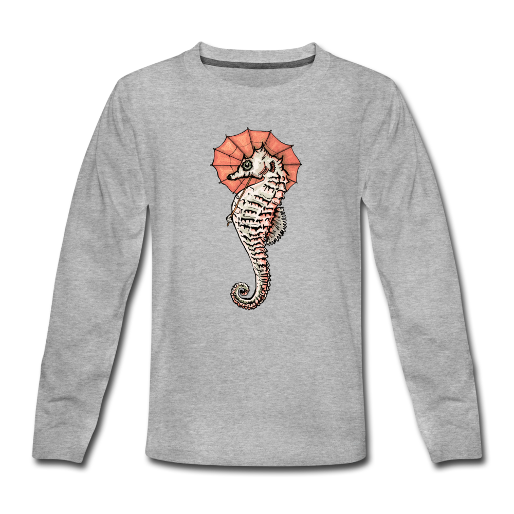 Kinder Premium Langarmshirt - "Seepferdchen Mandarin" - Hinter dem Mond