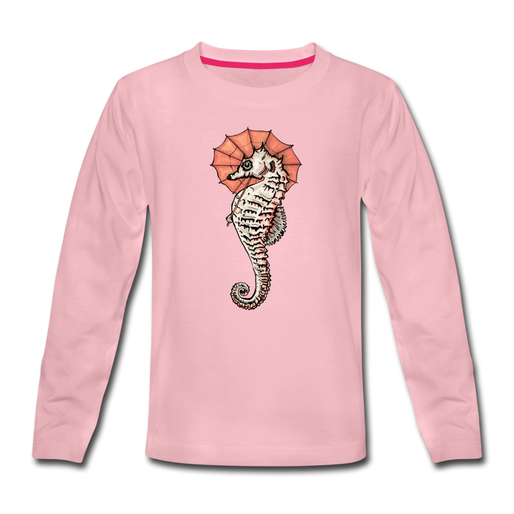 Kinder Premium Langarmshirt - "Seepferdchen Mandarin" - Hinter dem Mond