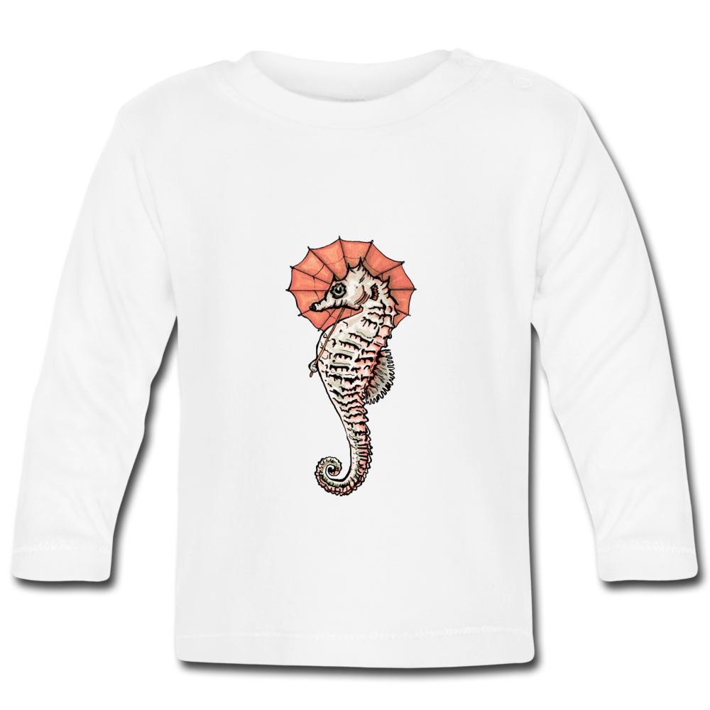 Baby Langarmshirt - "Seepferdchen Mandarin" - Hinter dem Mond