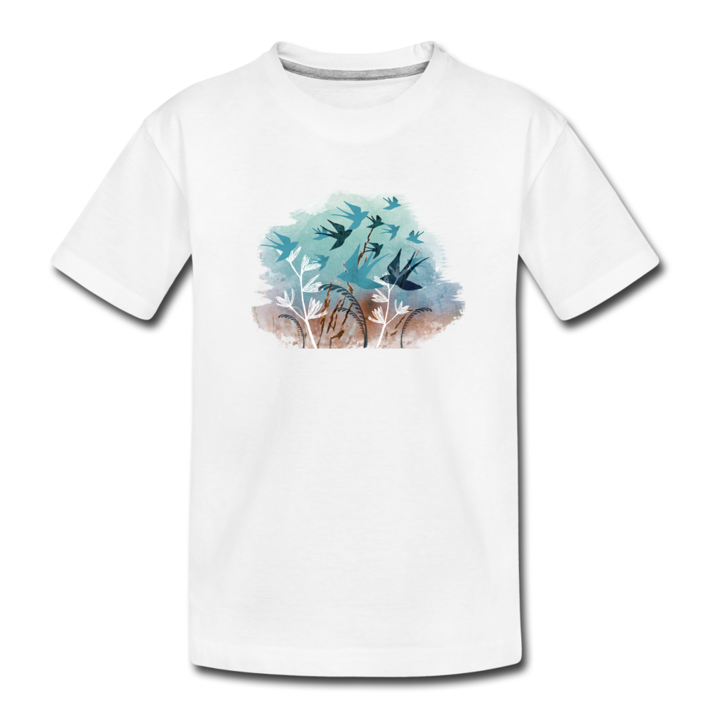 Kinder Premium Bio T-Shirt - "Schwalbensommer" - Hinter dem Mond