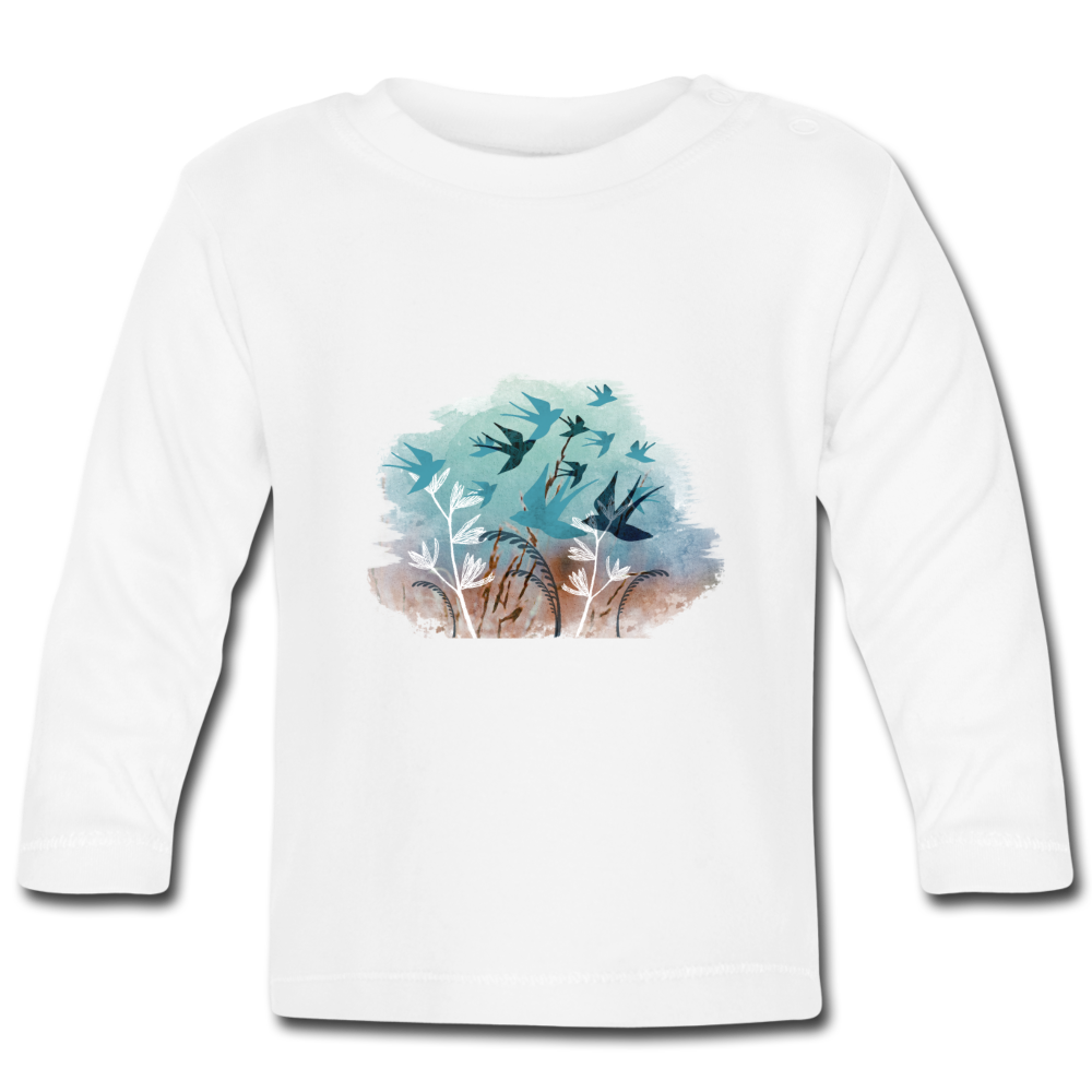 Baby Langarmshirt - "Schwalbensommer" - Hinter dem Mond