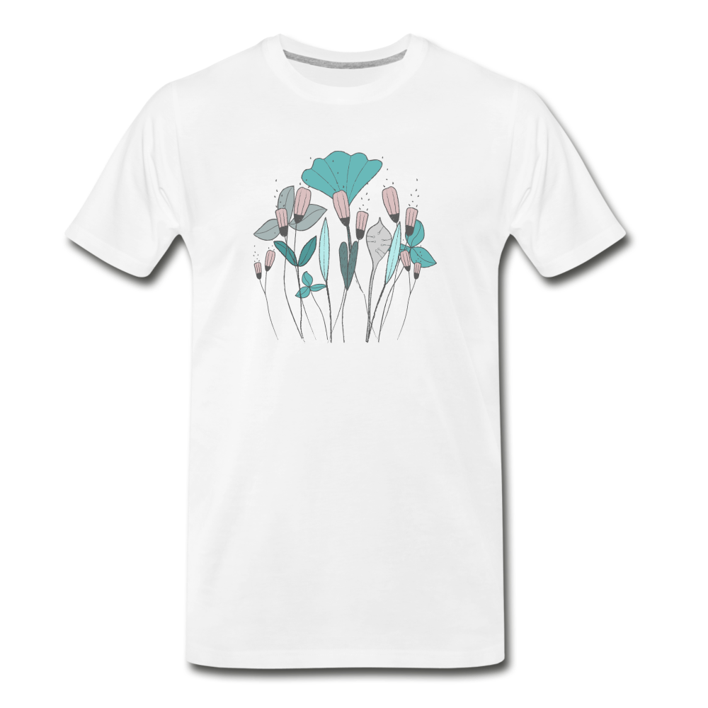 Männer Premium Bio T-Shirt "Frühlingswiese" - Hinter dem Mond