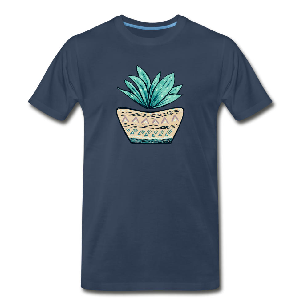 Männer Premium Bio T-Shirt - Aloe Vera - Hinter dem Mond
