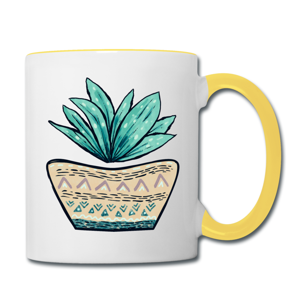 Tasse zweifarbig - Aloe Vera - Hinter dem Mond