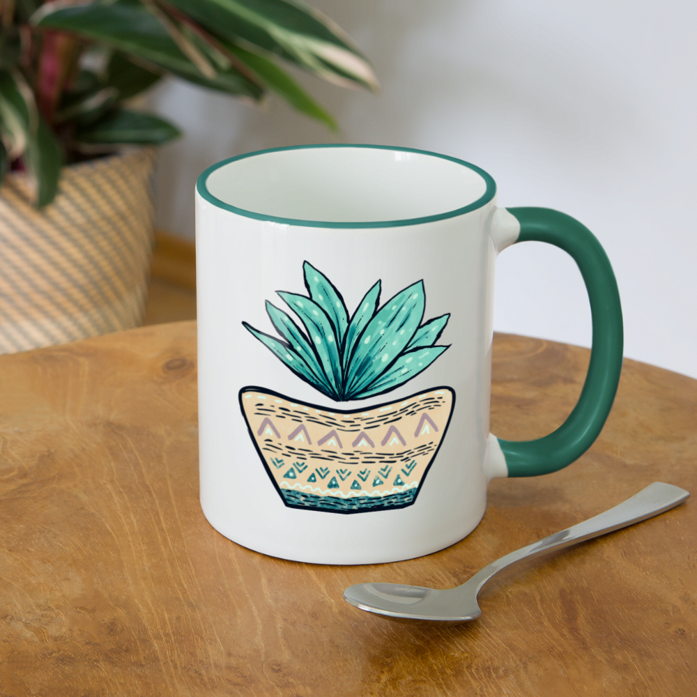Tasse zweifarbig - Aloe Vera - Hinter dem Mond