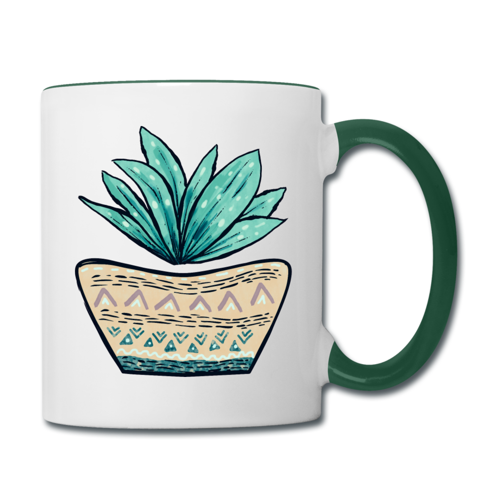Tasse zweifarbig - Aloe Vera - Hinter dem Mond