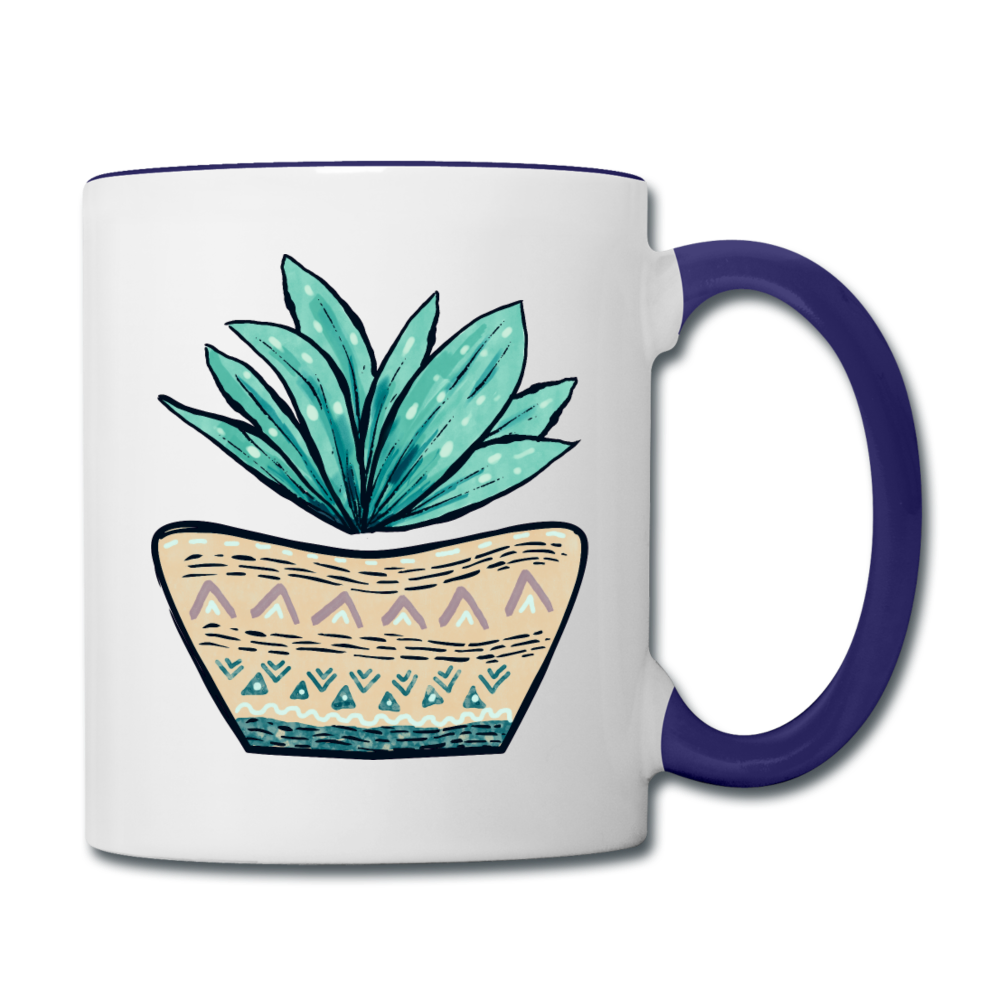 Tasse zweifarbig - Aloe Vera - Hinter dem Mond