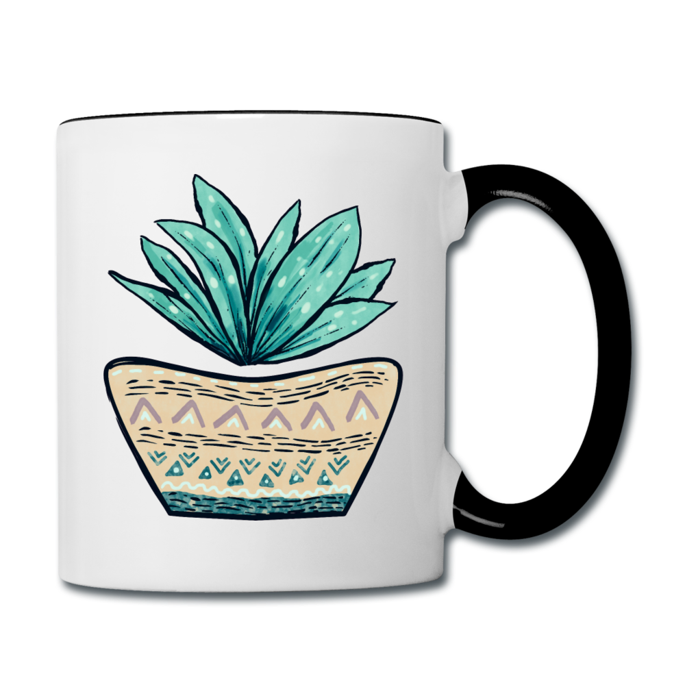 Tasse zweifarbig - Aloe Vera - Hinter dem Mond