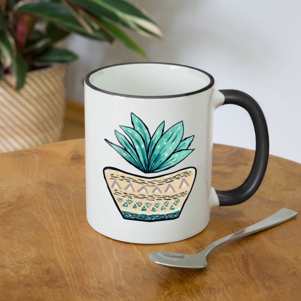 Tasse zweifarbig - Aloe Vera - Hinter dem Mond