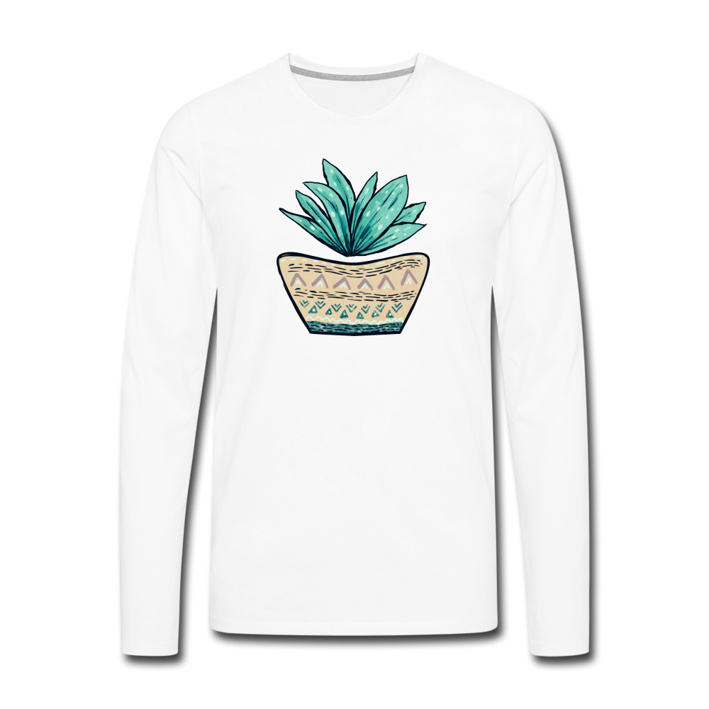 Männer Premium Langarmshirt - Aloe Vera - Hinter dem Mond