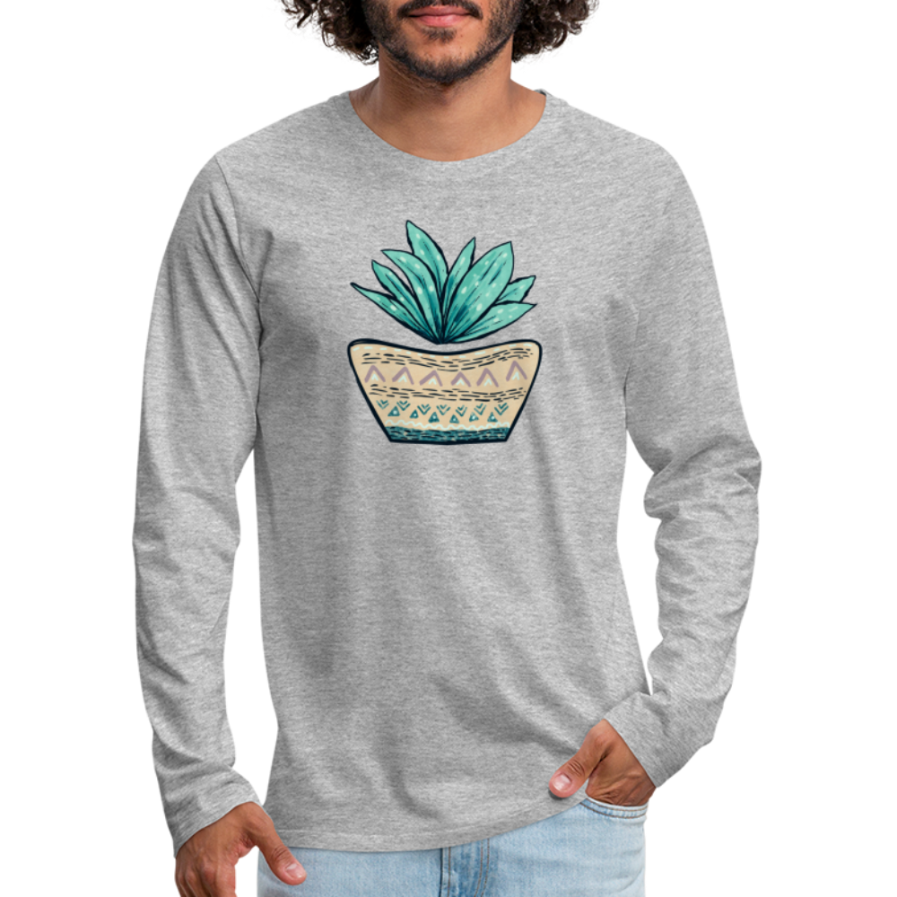 Männer Premium Langarmshirt - Aloe Vera - Hinter dem Mond