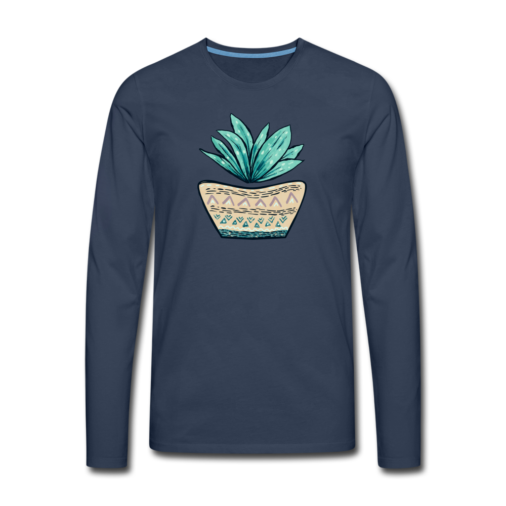 Männer Premium Langarmshirt - Aloe Vera - Hinter dem Mond