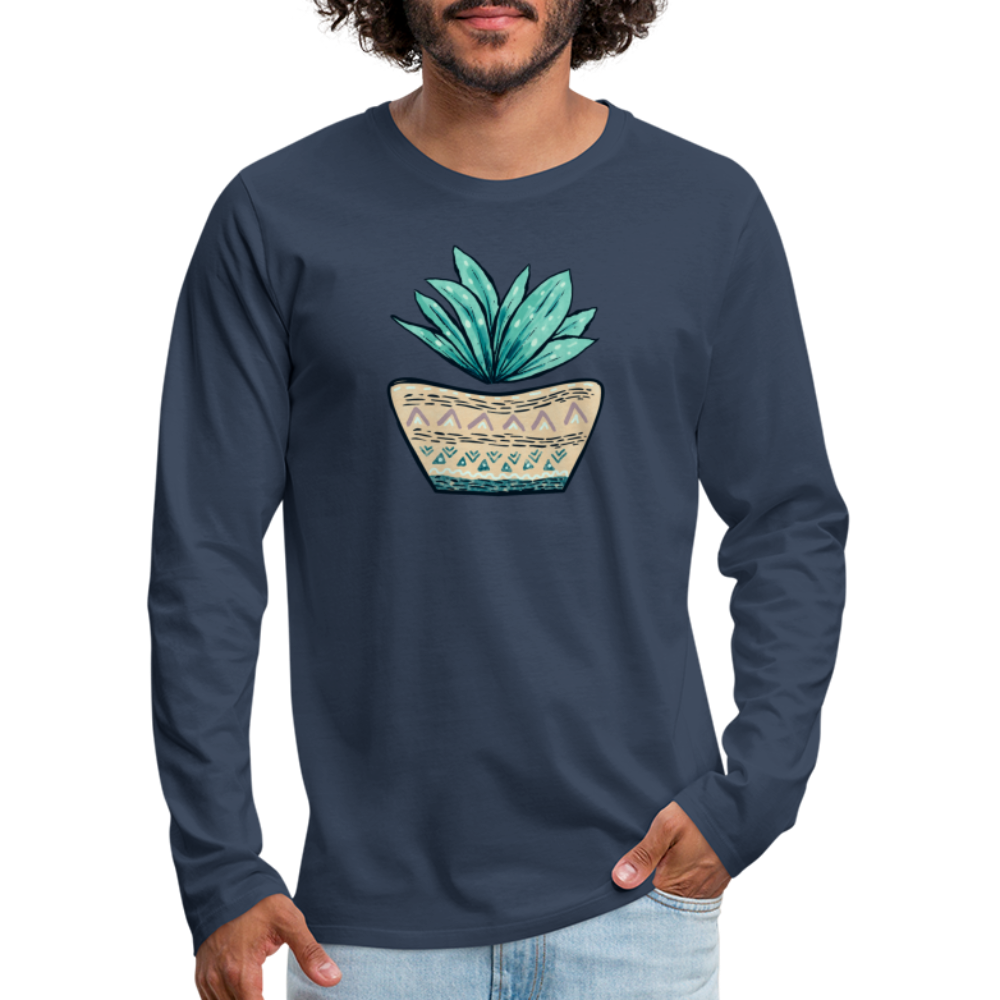 Männer Premium Langarmshirt - Aloe Vera - Hinter dem Mond