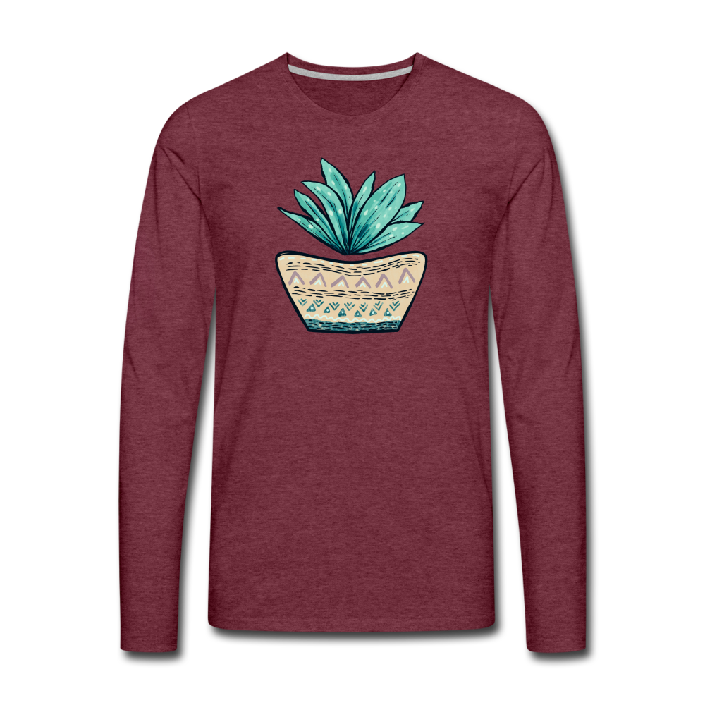 Männer Premium Langarmshirt - Aloe Vera - Hinter dem Mond