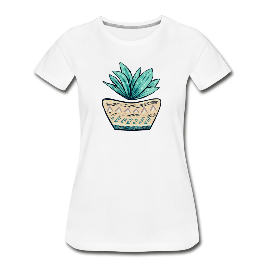 Frauen Premium Bio T-Shirt - Aloe Vera - Hinter dem Mond