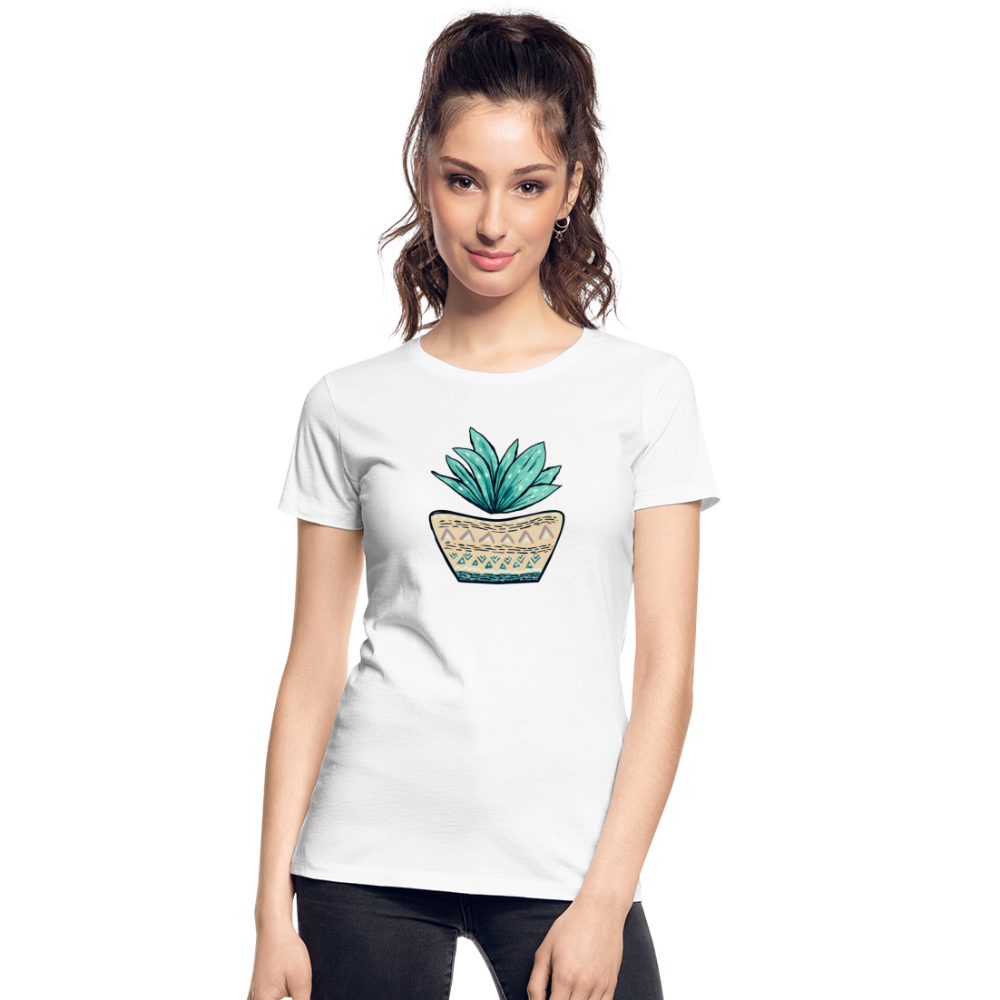 Frauen Premium Bio T-Shirt - Aloe Vera - Hinter dem Mond