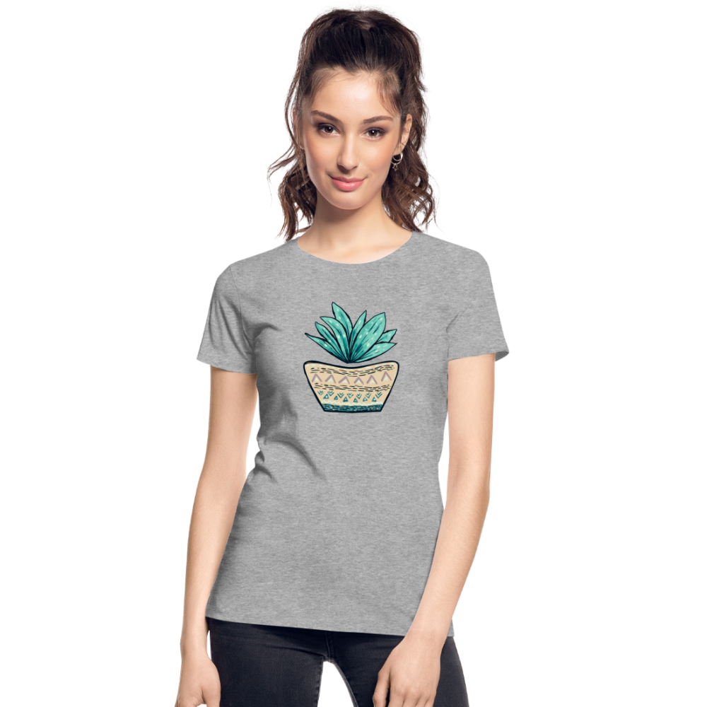 Frauen Premium Bio T-Shirt - Aloe Vera - Hinter dem Mond