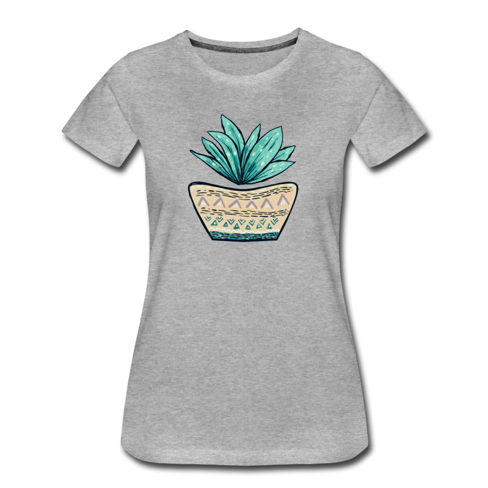 Frauen Premium Bio T-Shirt - Aloe Vera - Hinter dem Mond