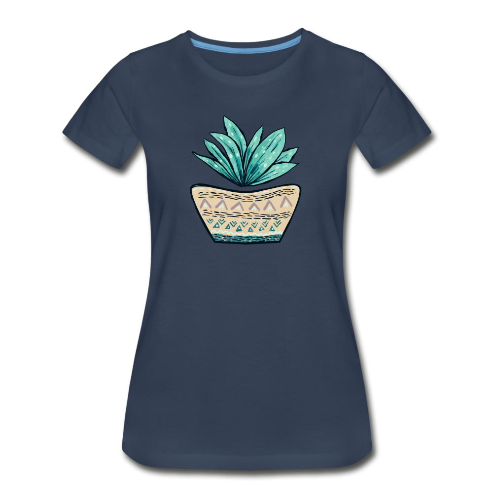 Frauen Premium Bio T-Shirt - Aloe Vera - Hinter dem Mond