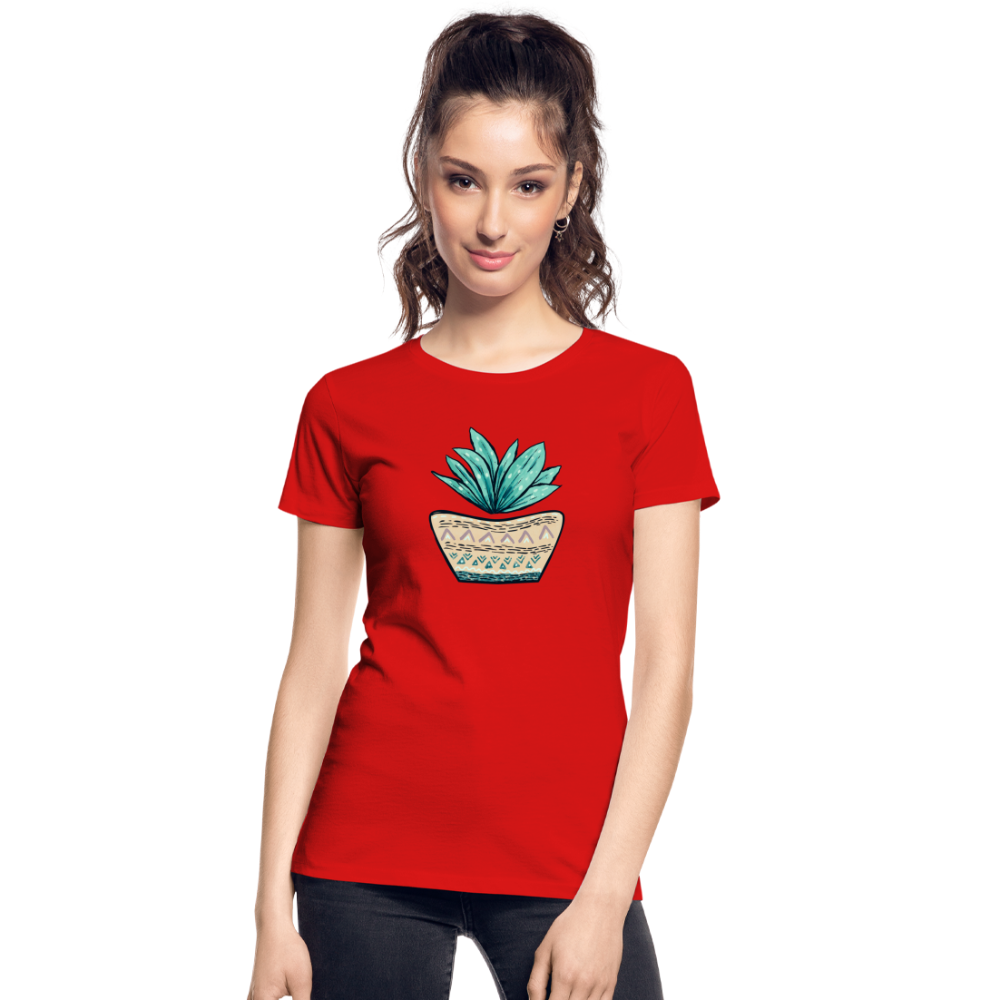 Frauen Premium Bio T-Shirt - Aloe Vera - Hinter dem Mond