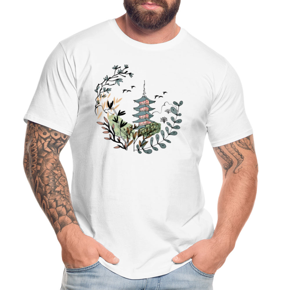 Männer Premium Bio T-Shirt - Happy in Japan - Hinter dem Mond