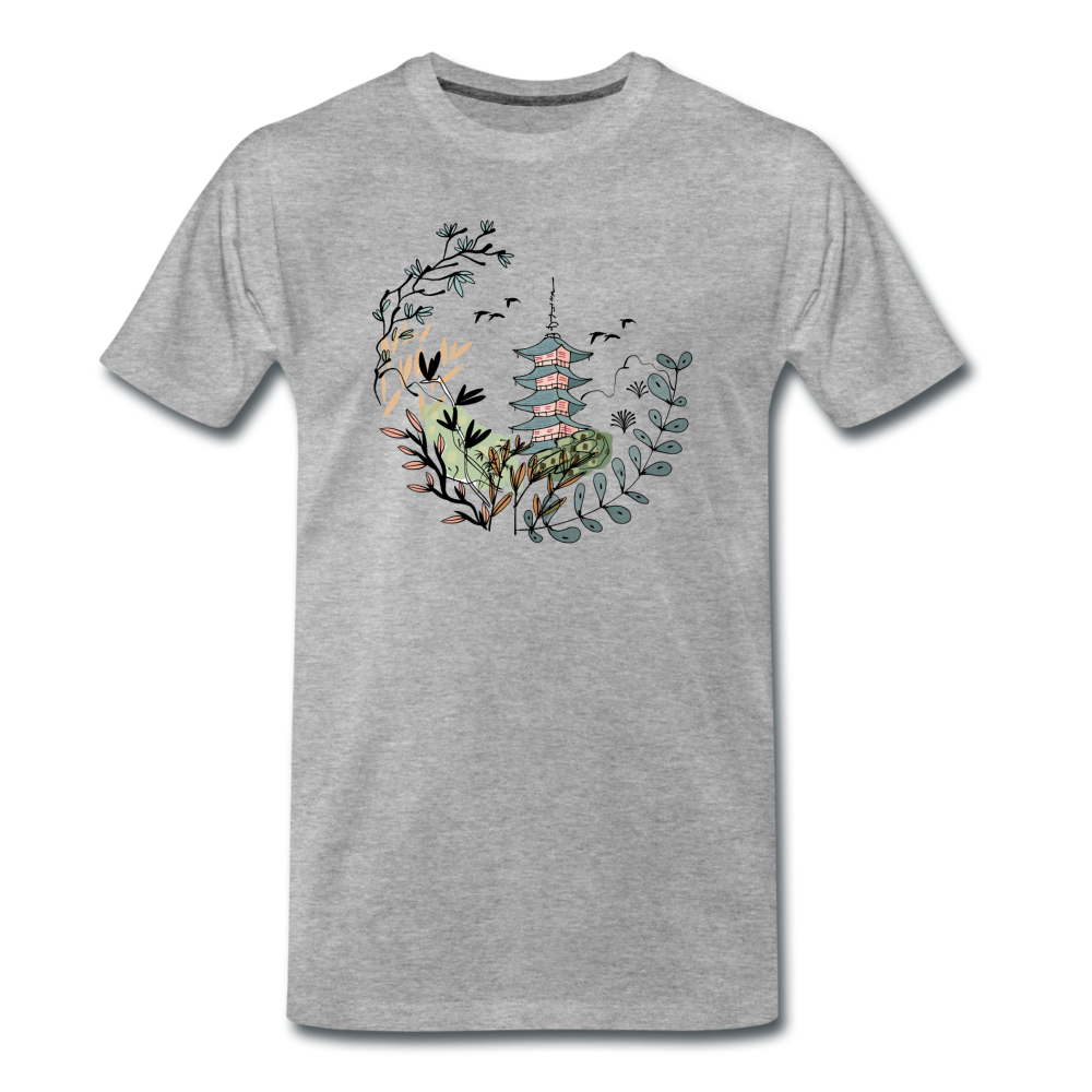 Männer Premium Bio T-Shirt - Happy in Japan - Hinter dem Mond