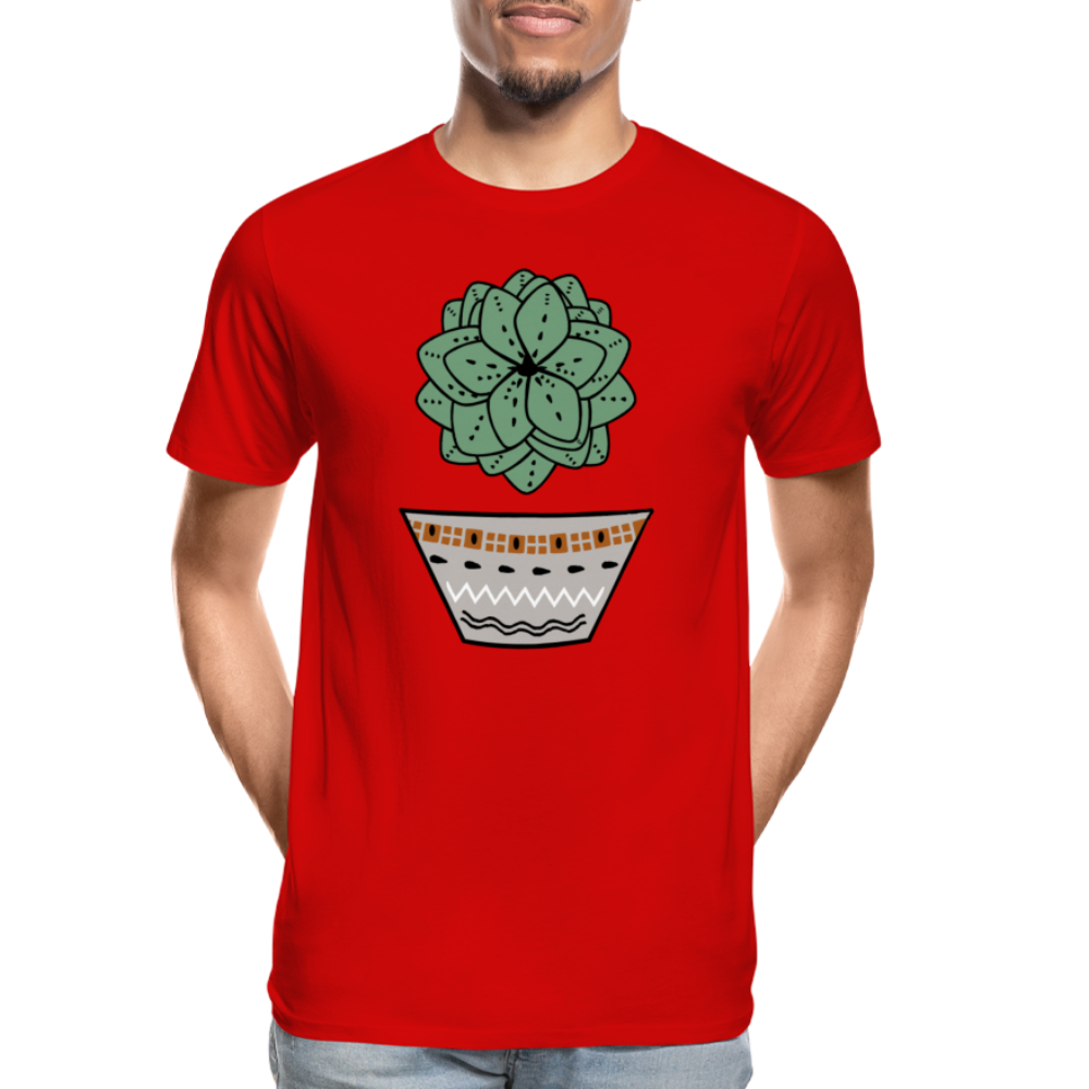 Men's Premium Organic T-Shirt - "Sukkulent" - Hinter dem Mond