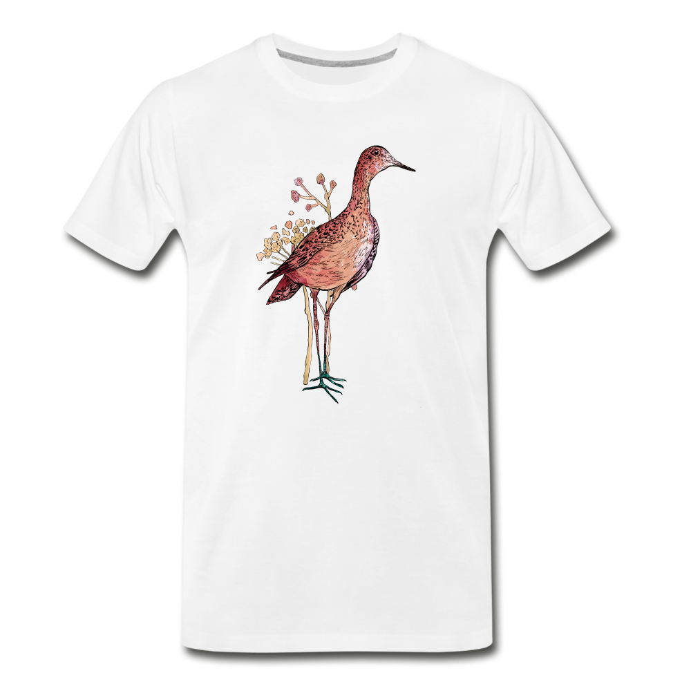 Männer Premium Bio T-Shirt "Gans Grazil" - Weiß