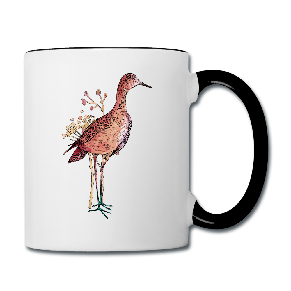 Tasse zweifarbig - "Gans Grazil" - Weiß/Schwarz