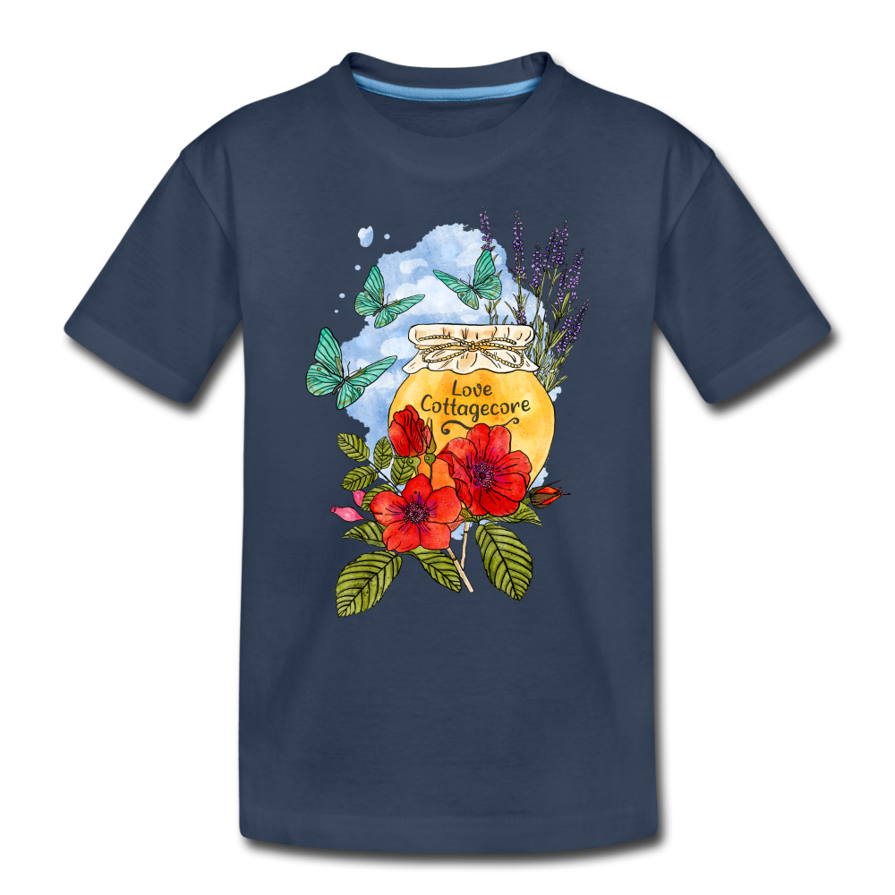 Kinder Premium Bio T-Shirt - Cottagecore Honey in the sky - Navy