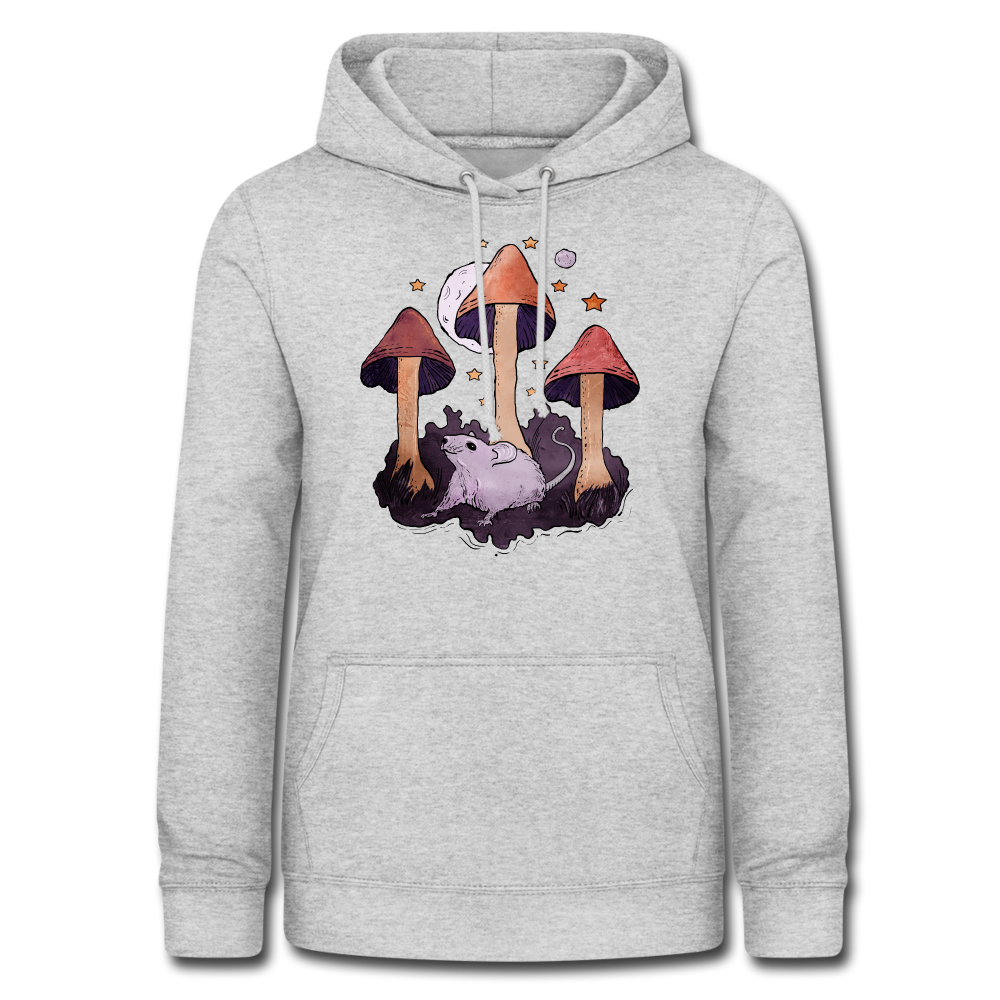 Maus im Märchenwald - Frauen Hoodie - Hellgrau meliert