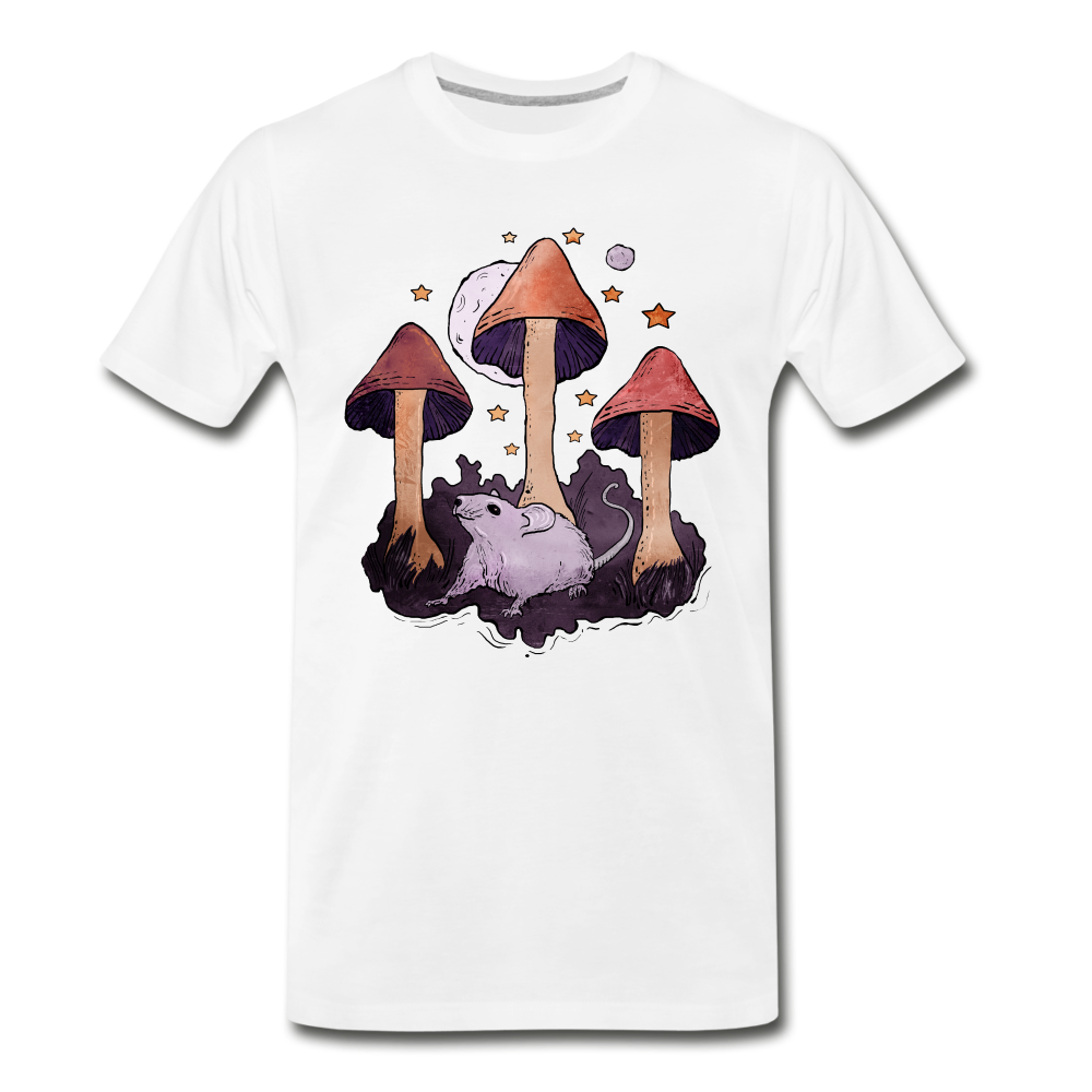 Maus im Märchenwald - Männer Premium Bio T-Shirt - Weiß