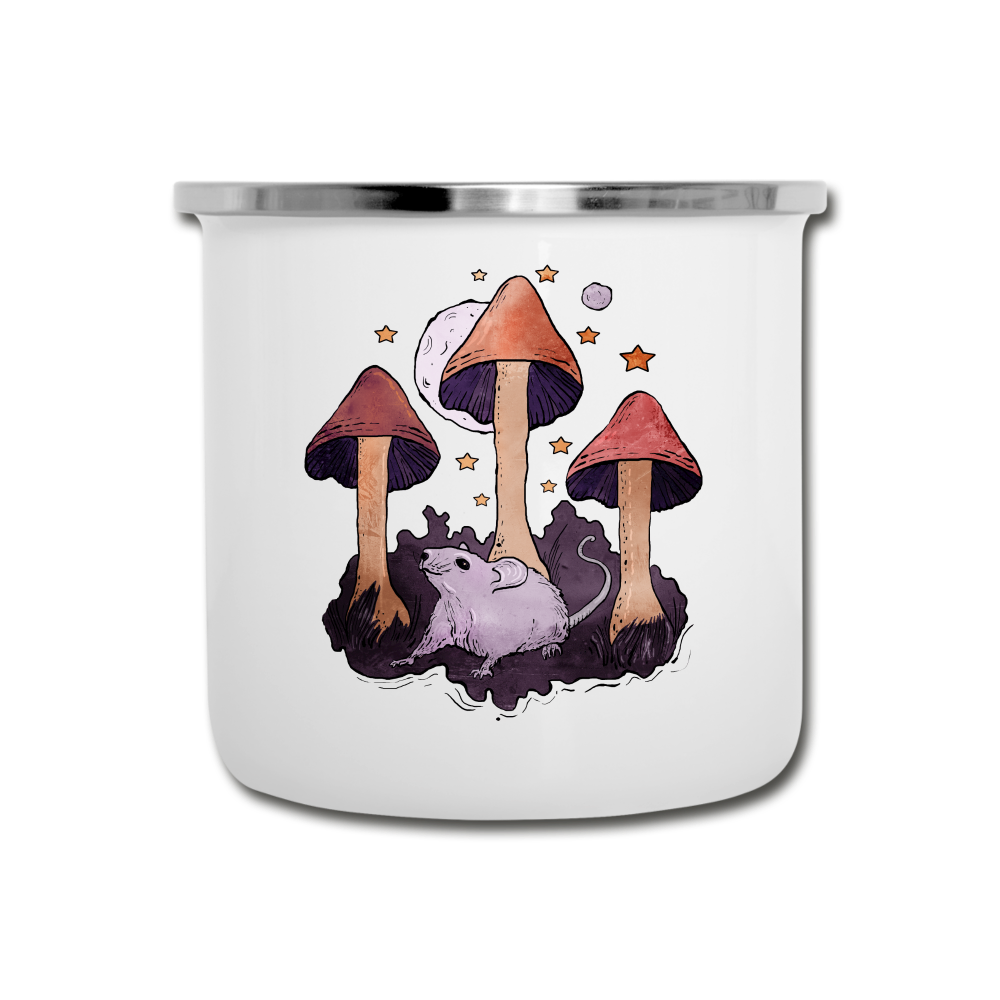 Maus im Märchenwald - Emaille-Tasse - Weiß