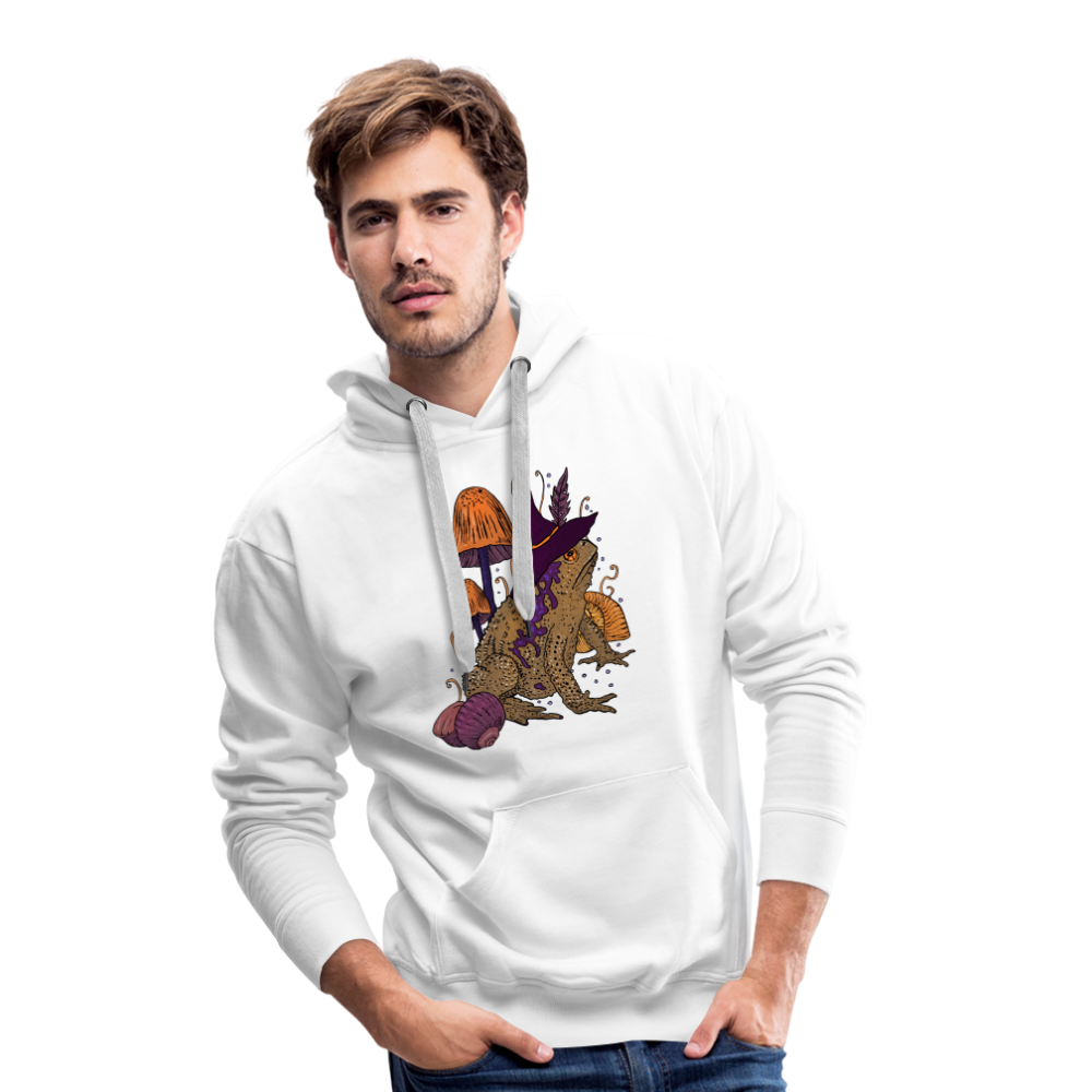 Men’s Premium Hoodie - “Goblincore Kröte“ - Weiß
