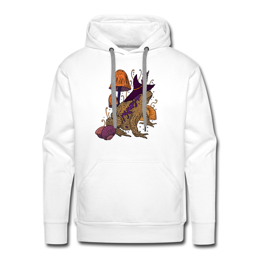 Men’s Premium Hoodie - “Goblincore Kröte“ - Weiß