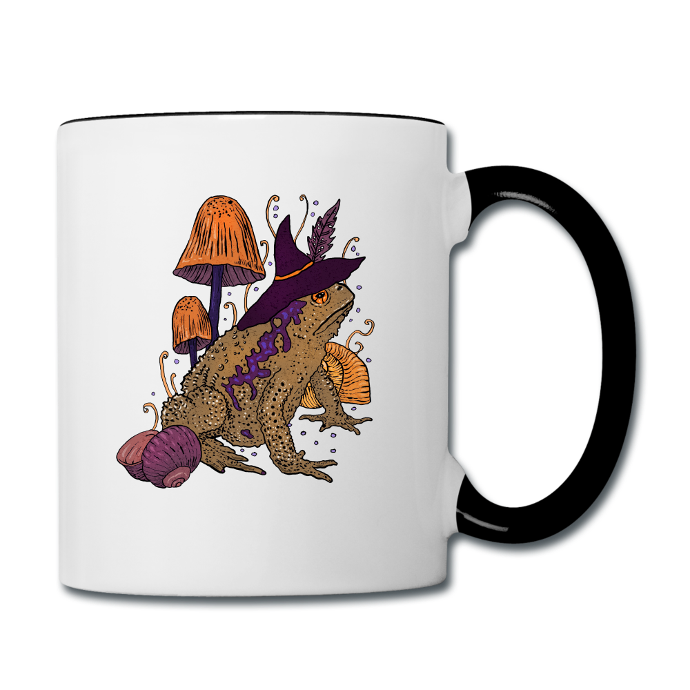 Tasse zweifarbig “Goblincore Kröte“ - Weiß/Schwarz