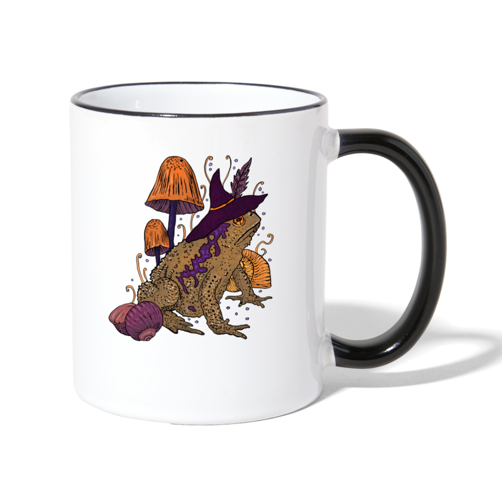 Tasse zweifarbig “Goblincore Kröte“ - Weiß/Schwarz