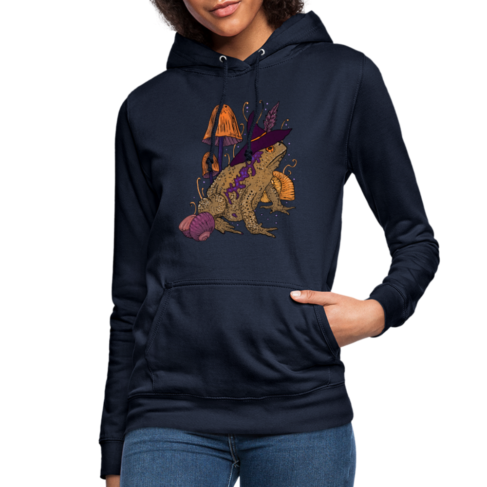 Frauen Hoodie - “Goblincore Kröte“ - Navy
