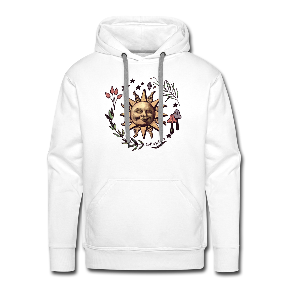 Men’s Premium Hoodie - “Cottagecore_Die Sonne lacht” - Weiß