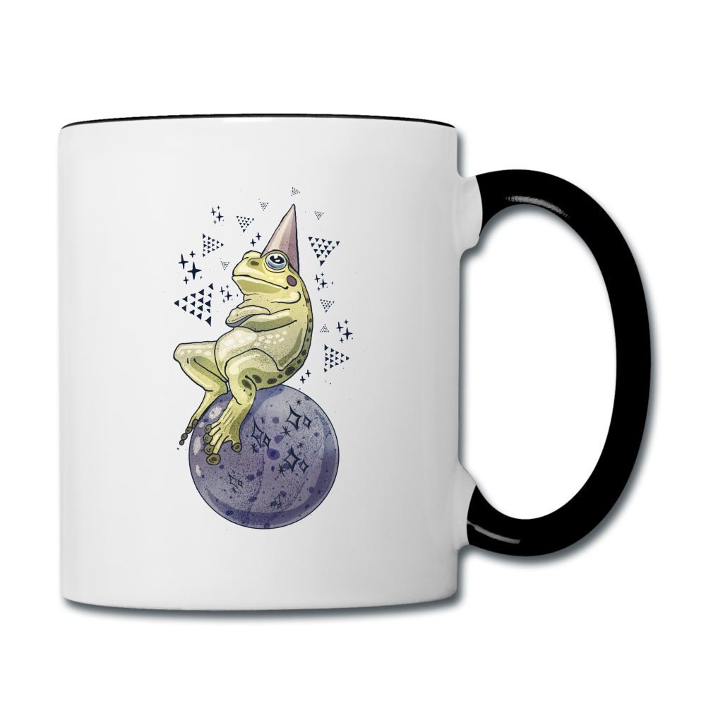 Tasse zweifarbig - "Magic Frog" - Weiß/Schwarz