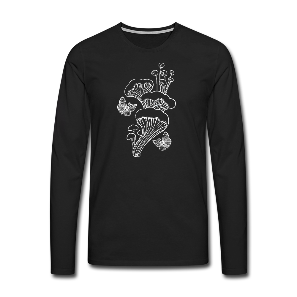 Männer Premium Langarmshirt - “Goblincore_Tanz der Motten” - Schwarz