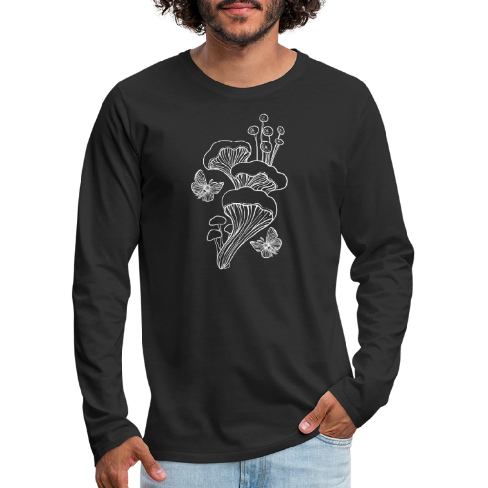 Männer Premium Langarmshirt - “Goblincore_Tanz der Motten” - Schwarz