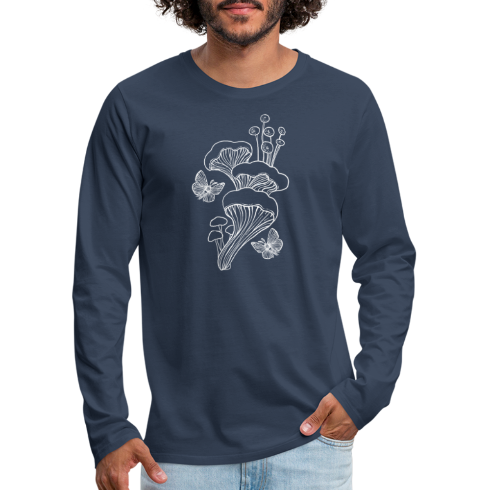 Männer Premium Langarmshirt - “Goblincore_Tanz der Motten” - Navy