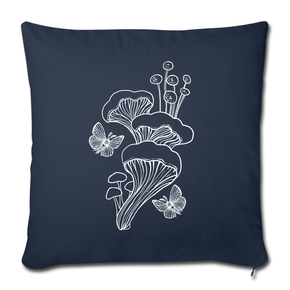 Sofakissenbezug 44 x 44 cm - “Goblincore_Tanz der Motten” - Navy