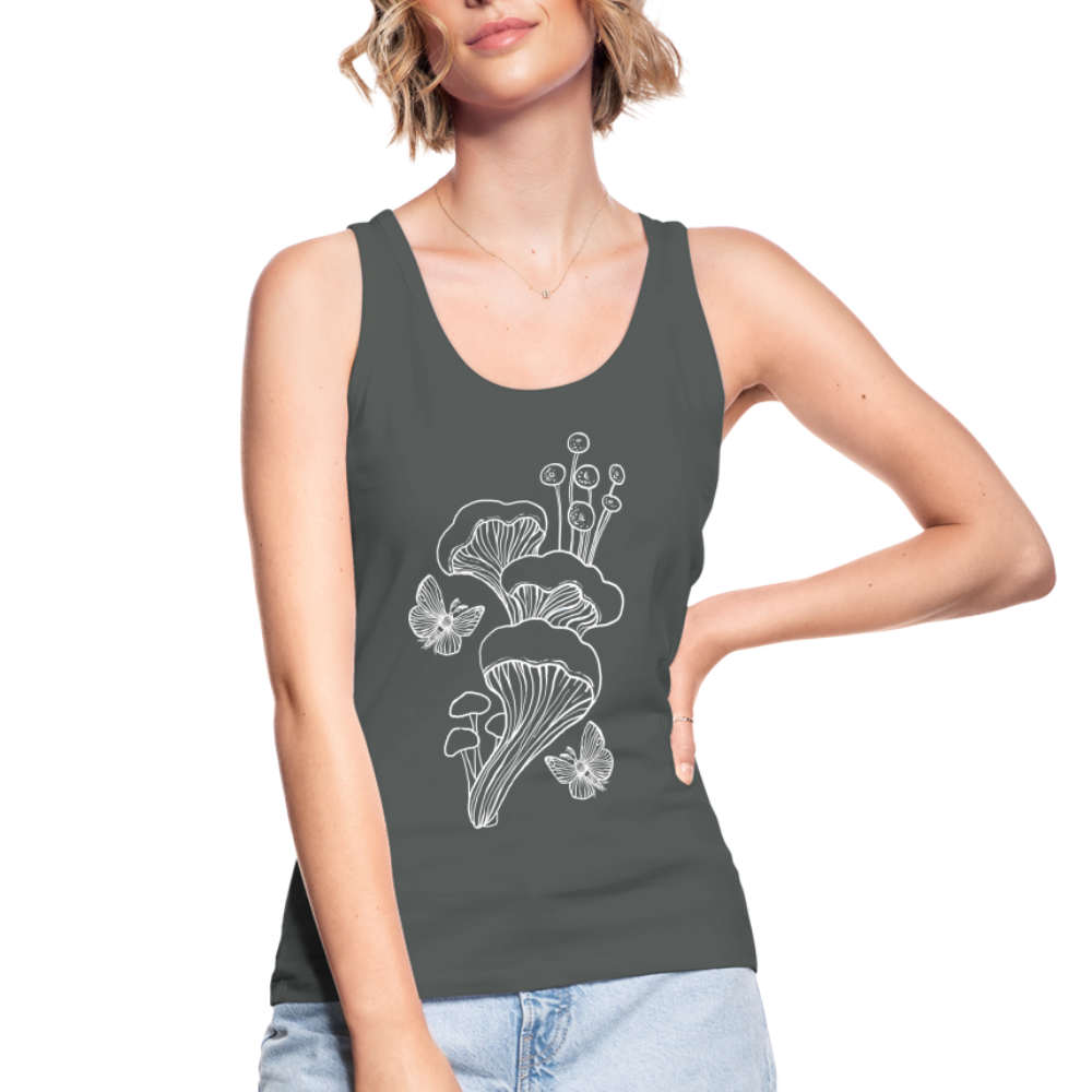 Frauen Bio Tank Top - Goblincore - Tanz der Motten - Anthrazit