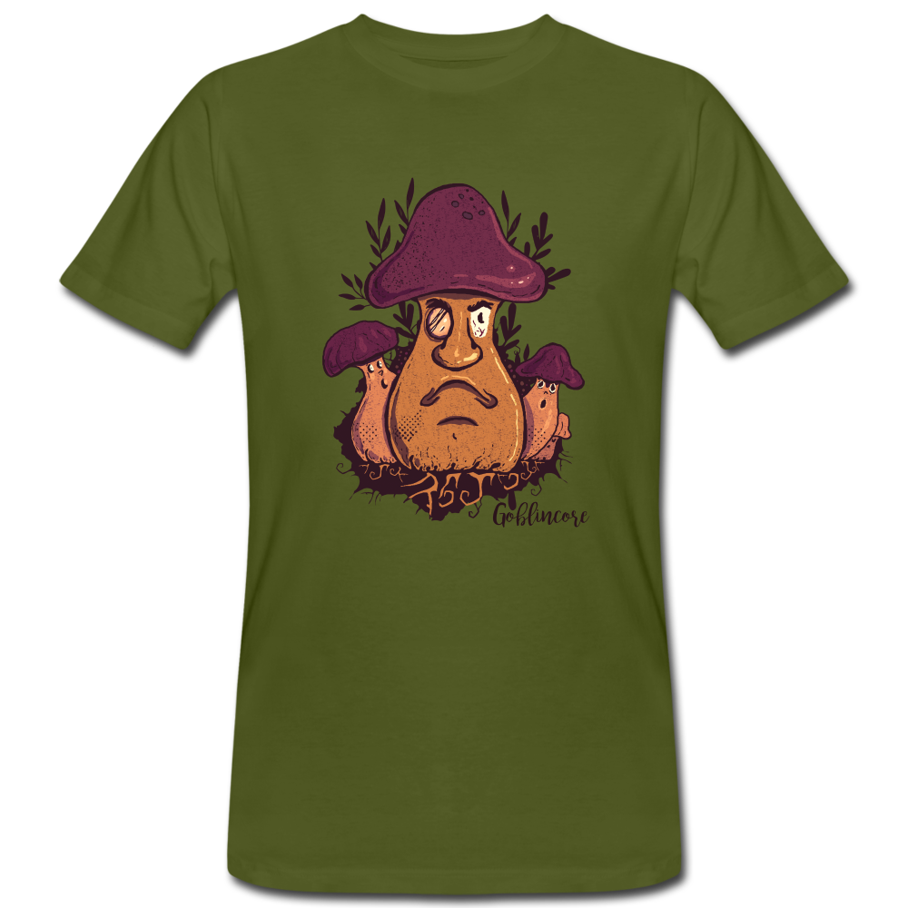 Männer Bio-T-Shirt - “Goblincore_Grummelpilz” - Moosgrün
