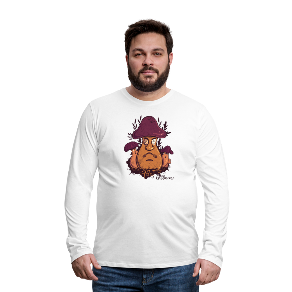 Männer Premium Langarmshirt - “Goblincore_Grummelpilz” - Weiß
