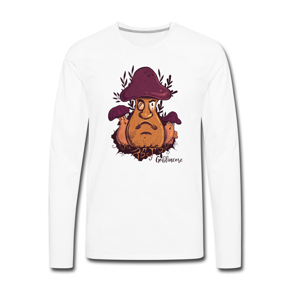 Männer Premium Langarmshirt - “Goblincore_Grummelpilz” - Weiß