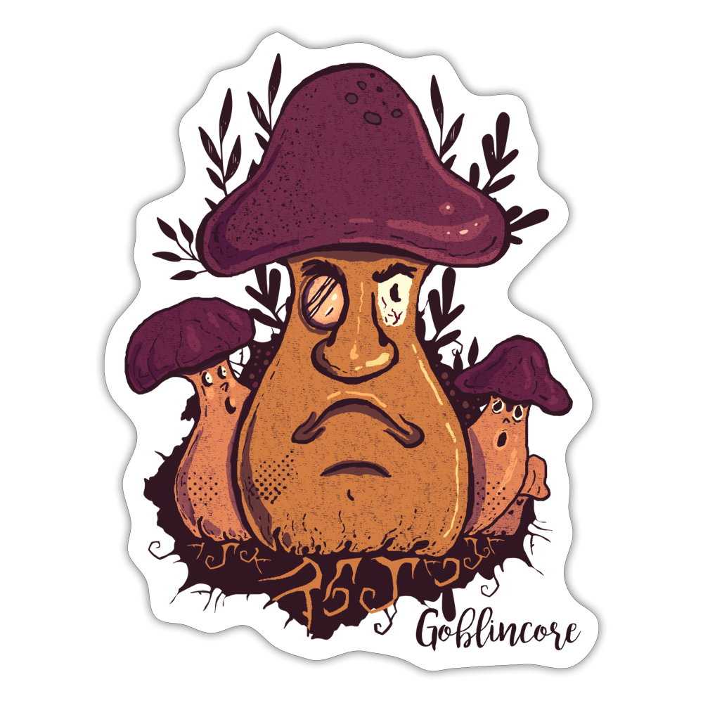 Sticker - “Goblincore_Grummelpilz” - Mattweiß